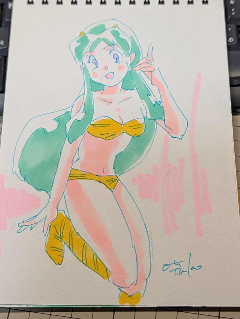 すきに描かせていただきます100均スケブ、No.6