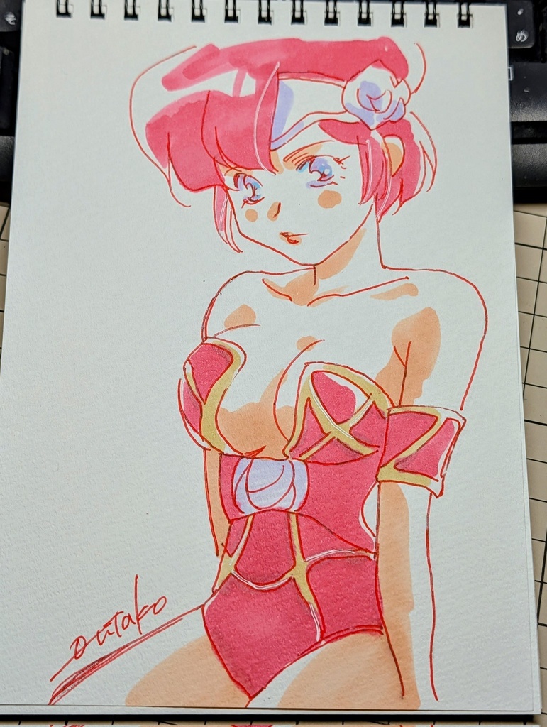 すきに描かせていただきます100均スケブ、No.6