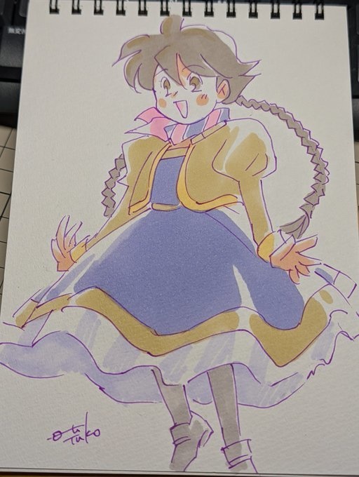 すきに描かせていただきます100均スケブ、No.6