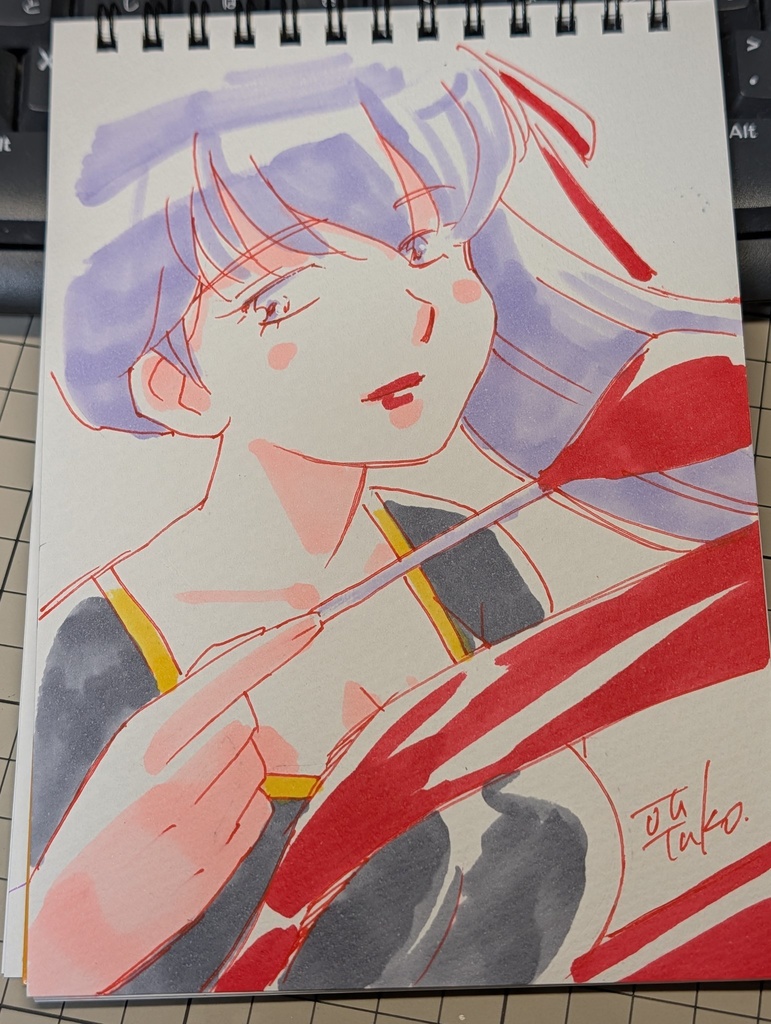 すきに描かせていただきます100均スケブ、No.6