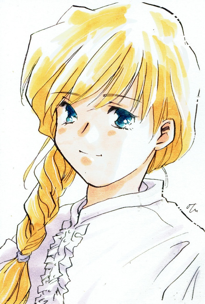 オリキャラ、ソフィアはがきイラスト額装付き