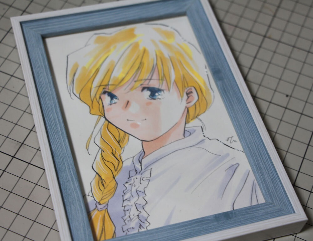 オリキャラ、ソフィアはがきイラスト額装付き