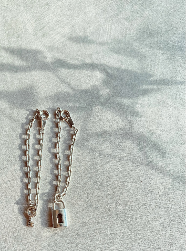 鍵と南京錠のネックレスセット