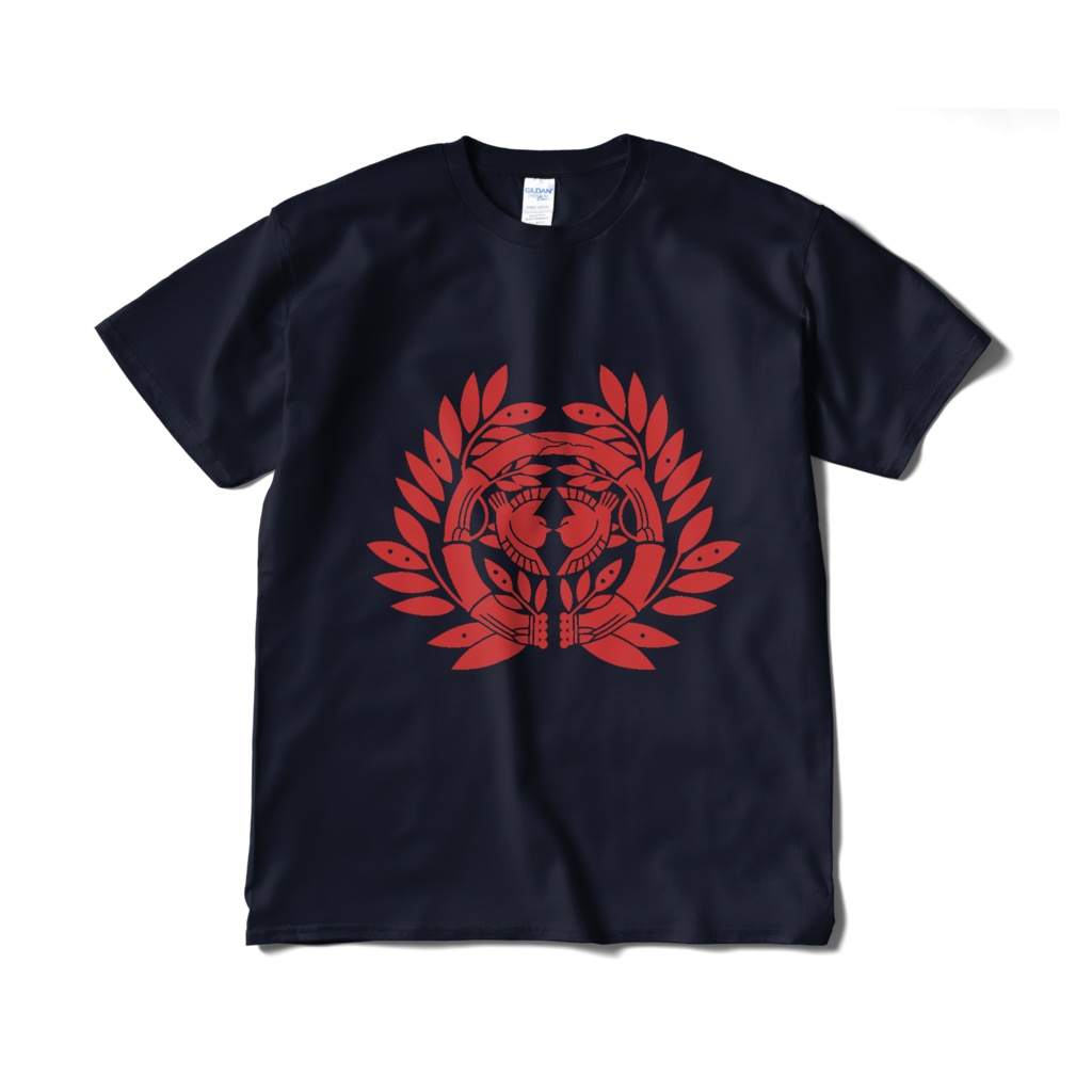 戦国武将 伊達政宗 竹に雀 紺Tシャツ