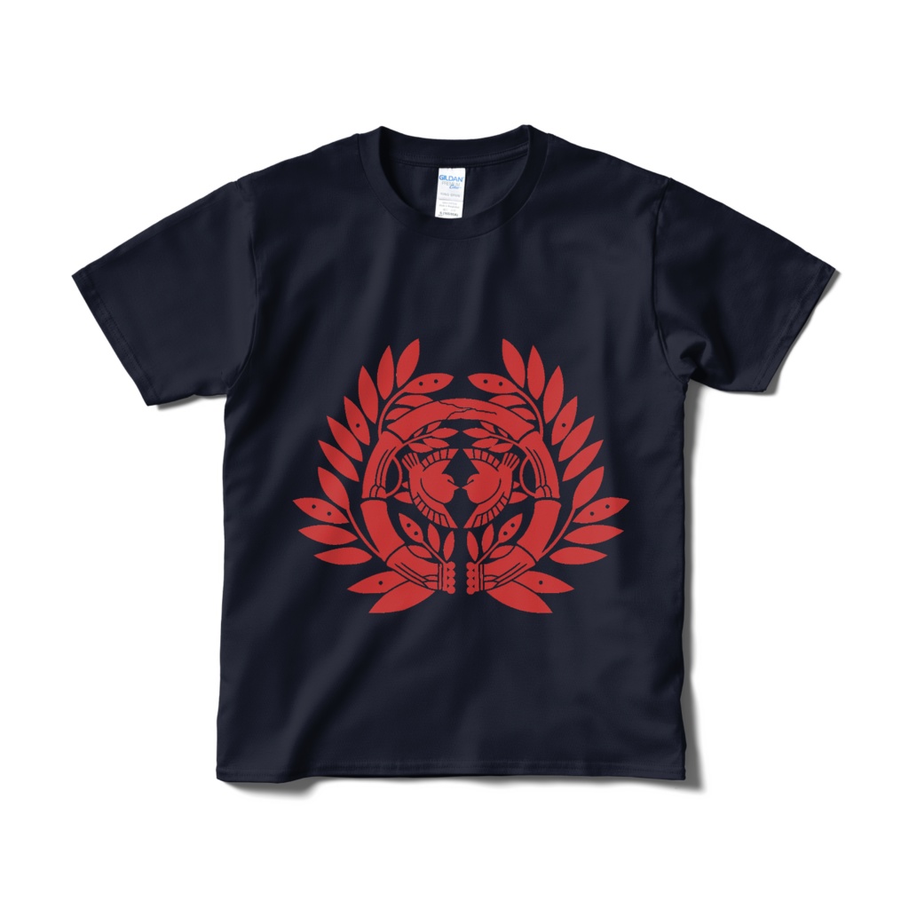 戦国武将 伊達政宗 竹に雀 紺Tシャツ
