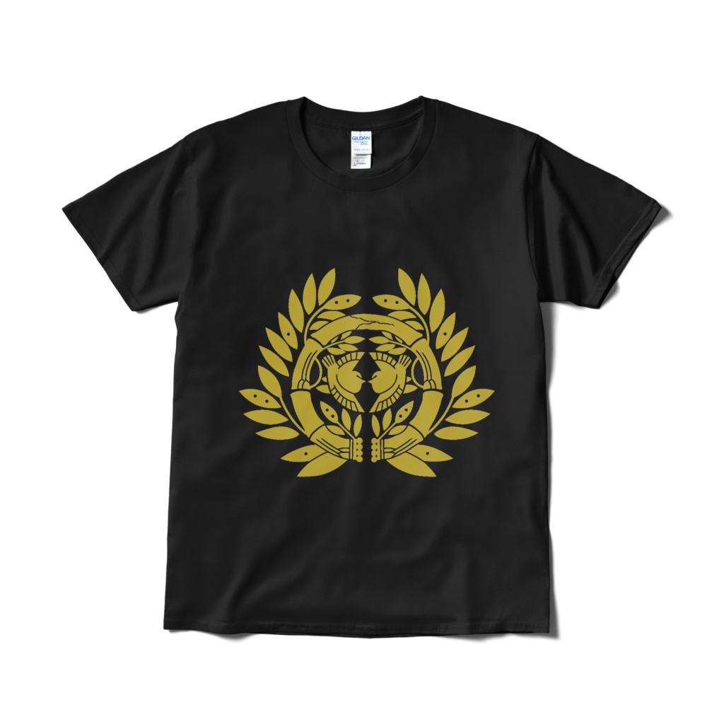 戦国武将 伊達政宗 竹に雀 黒Tシャツ