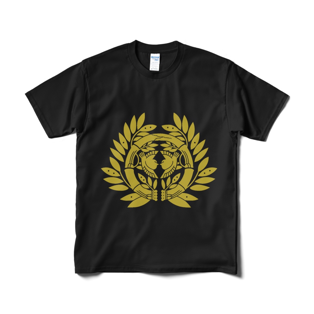 戦国武将 伊達政宗 竹に雀 黒Tシャツ