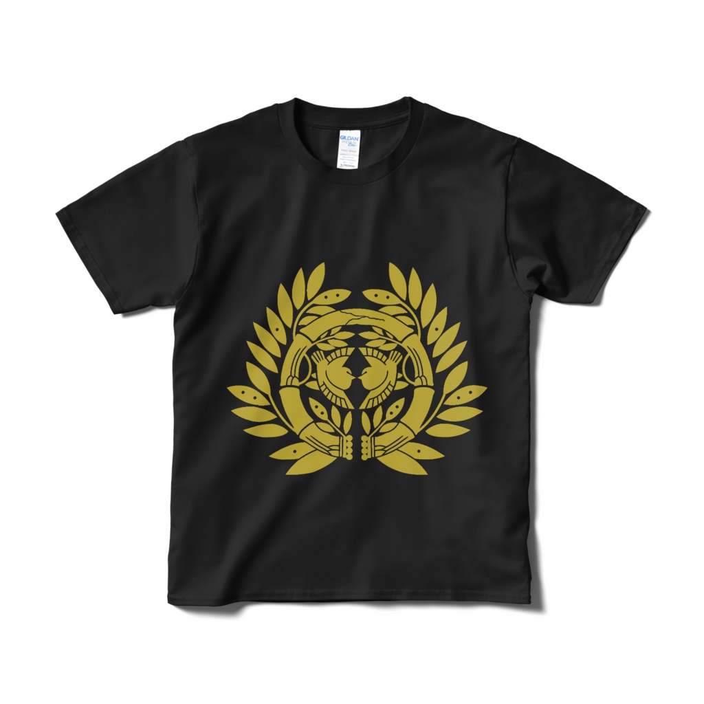 戦国武将 伊達政宗 竹に雀 黒Ｔシャツ