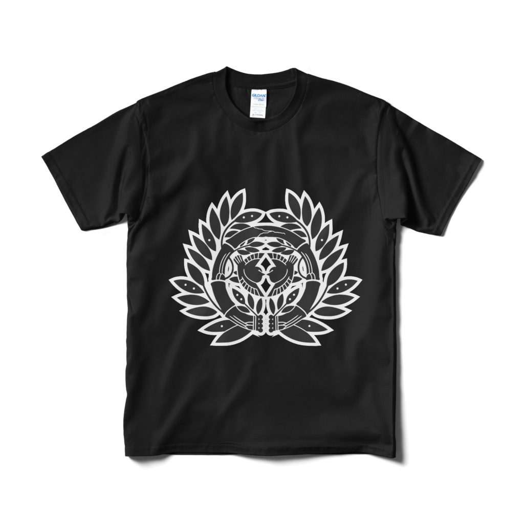 戦国武将 伊達政宗 竹に雀 黒白Tシャツ