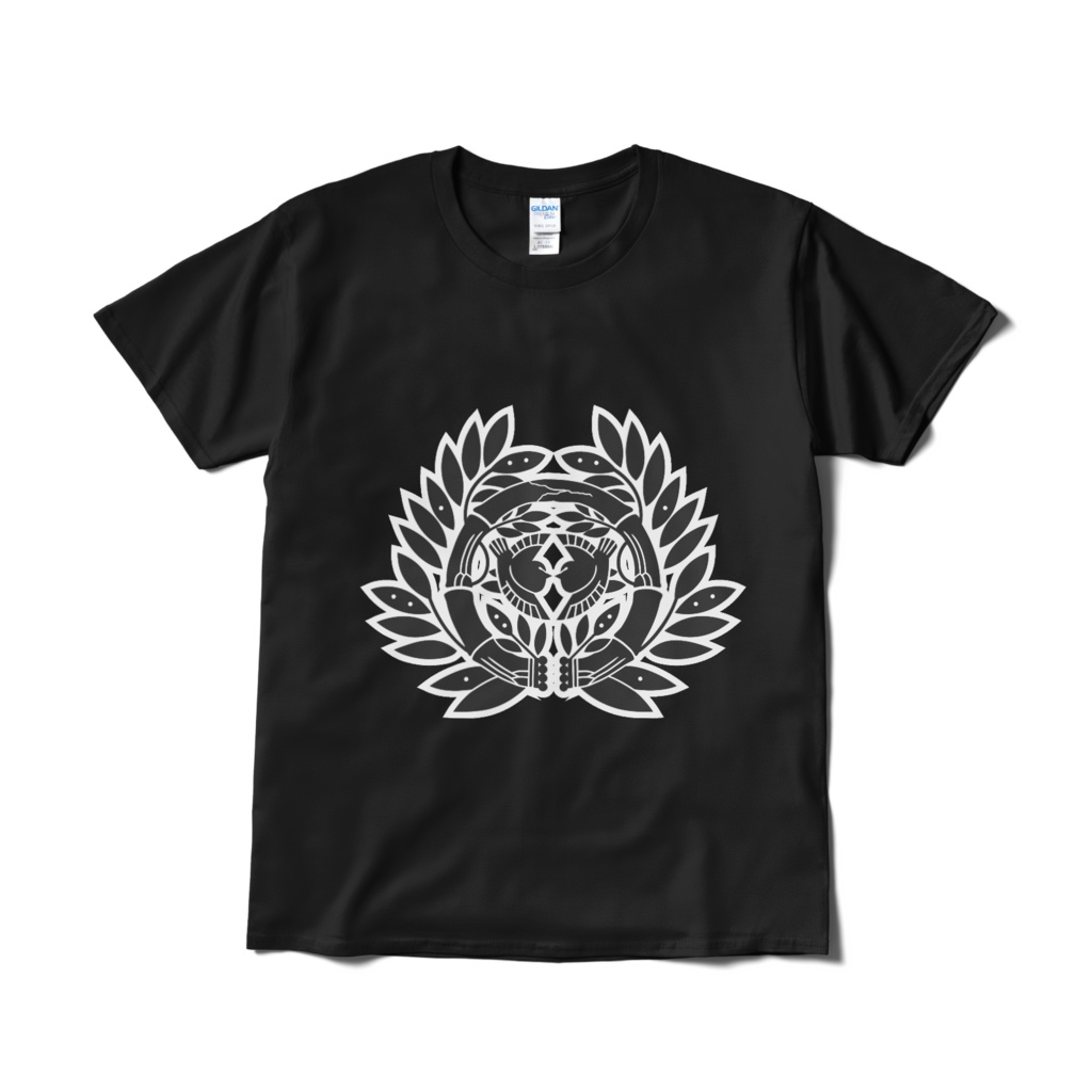 戦国武将 伊達政宗 竹に雀 黒白Tシャツ