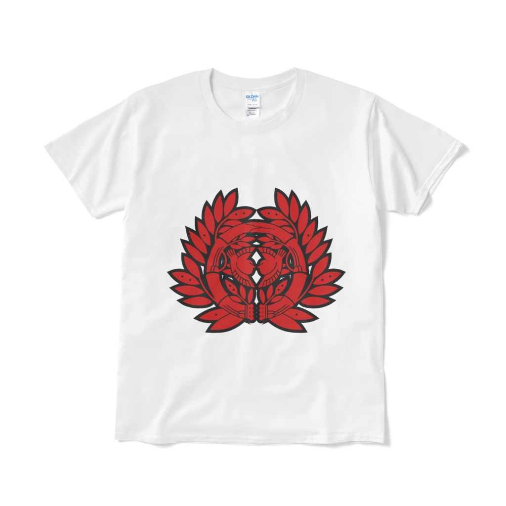 戦国武将 伊達政宗 竹に雀 白赤Tシャツ