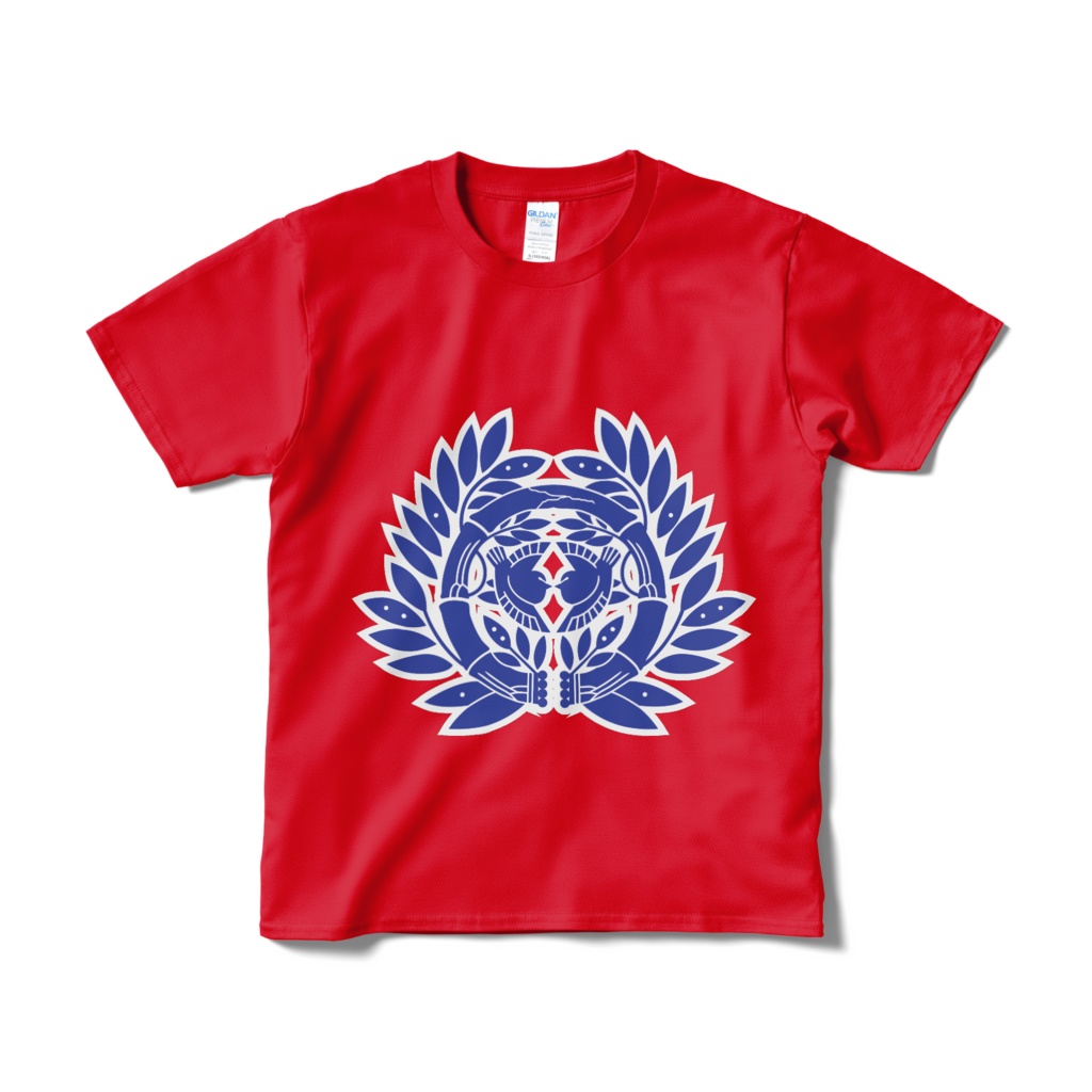 戦国武将 伊達政宗 竹に雀 赤蒼Ｔシャツ