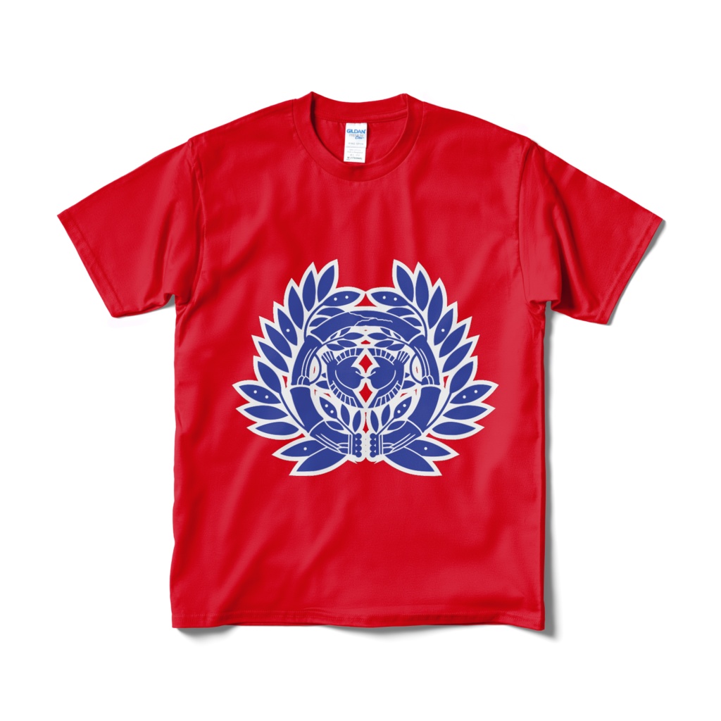 戦国武将 伊達政宗 竹に雀 赤蒼Tシャツ