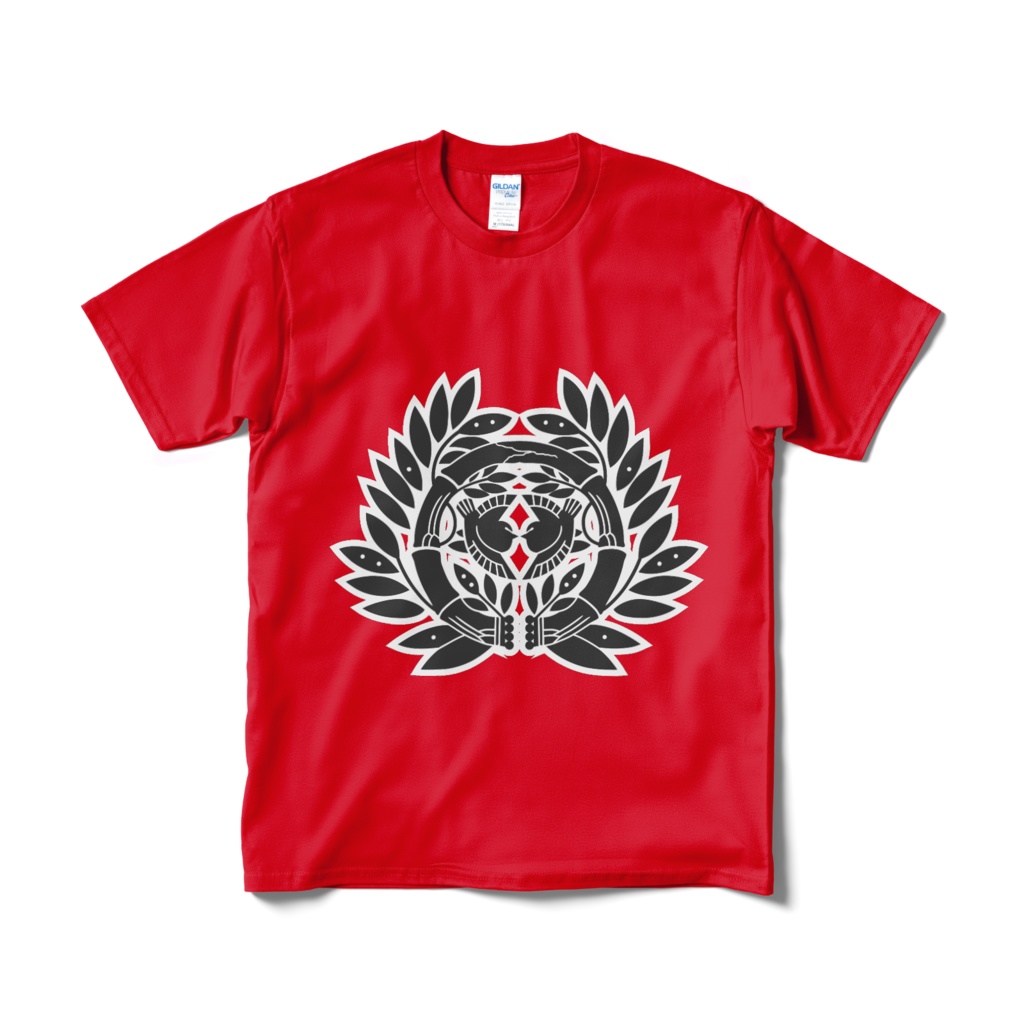 戦国武将 伊達政宗 竹に雀 赤黒Tシャツ