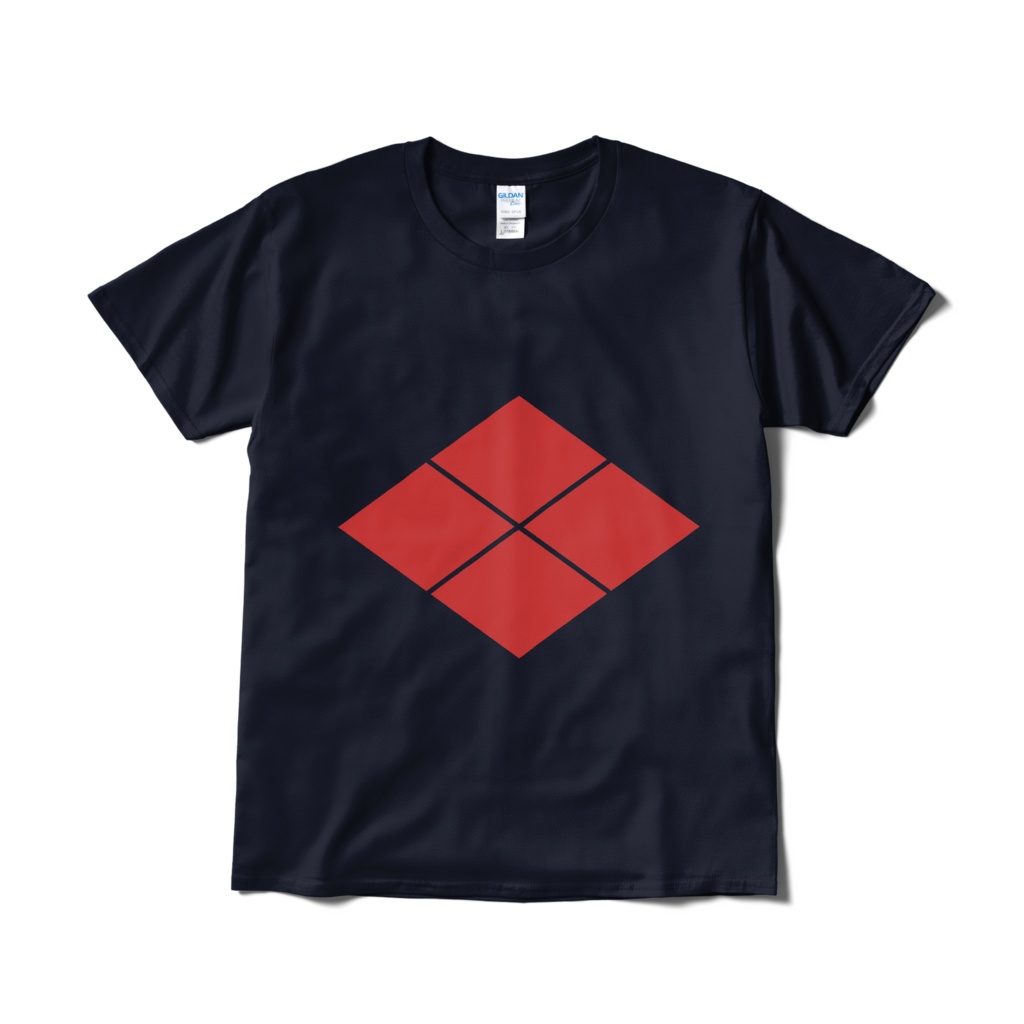 戦国武将 武田信玄 武田菱 紺赤Tシャツ
