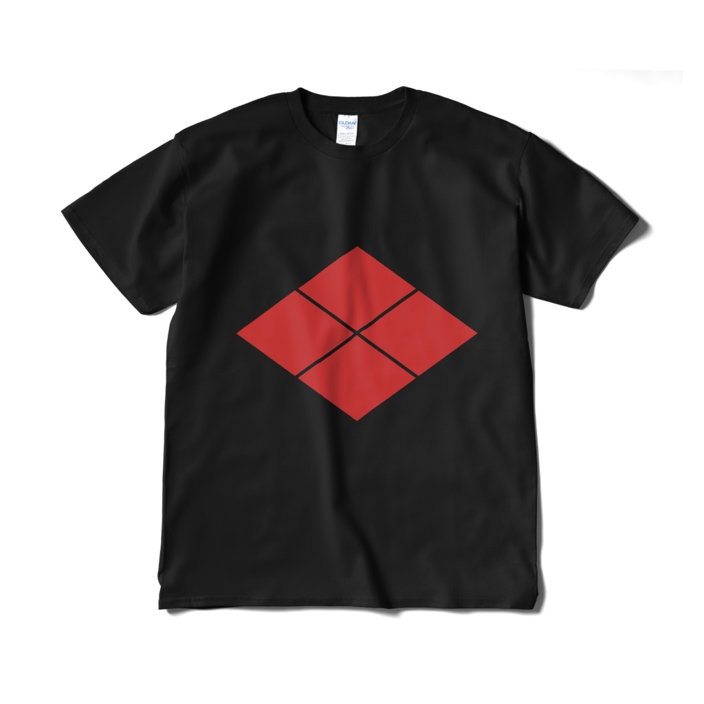 戦国武将 武田信玄 武田菱 黒赤Tシャツ