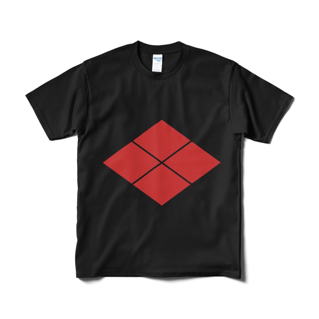 戦国武将 武田信玄 武田菱 黒赤Tシャツ