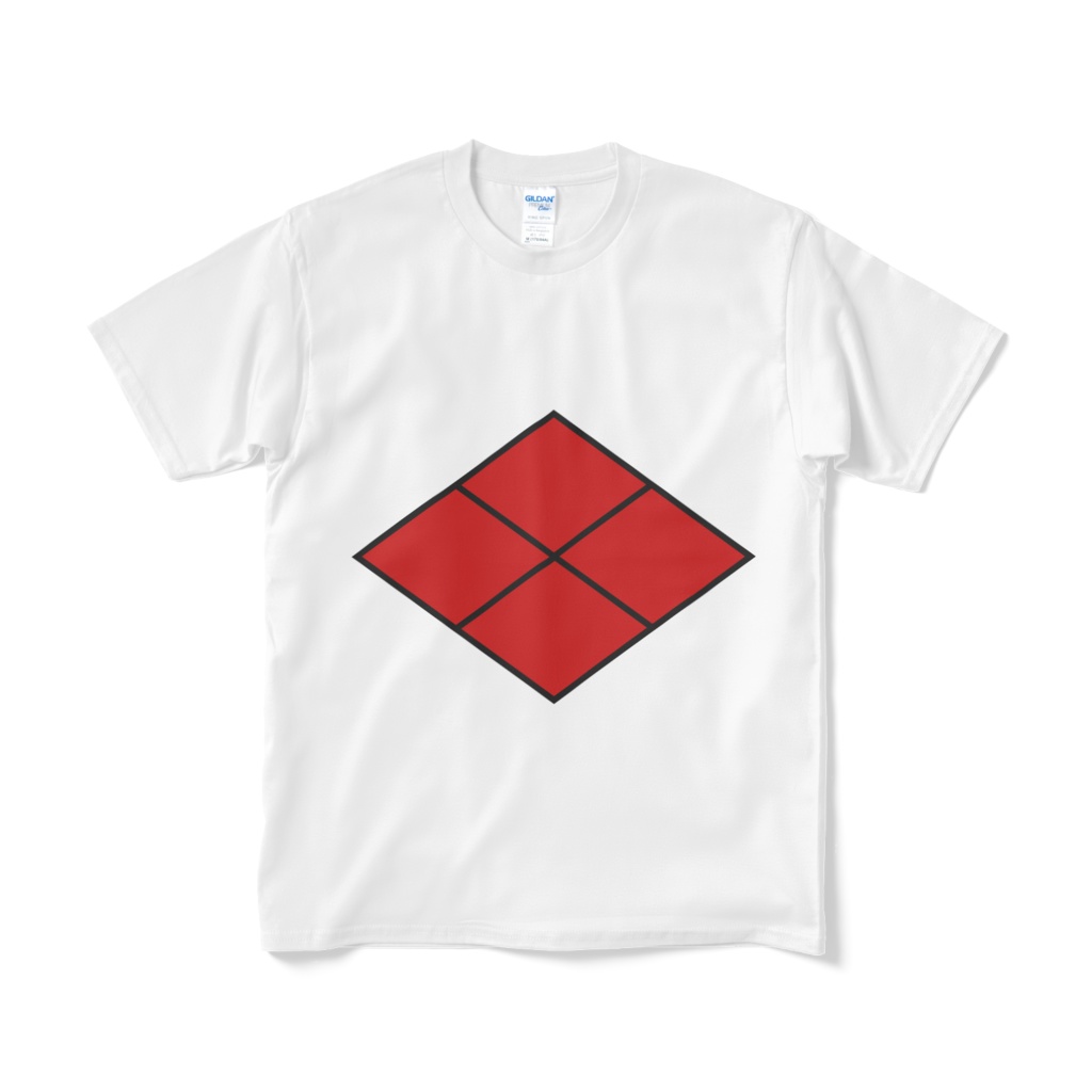 戦国武将 武田信玄 武田菱 白赤Tシャツ