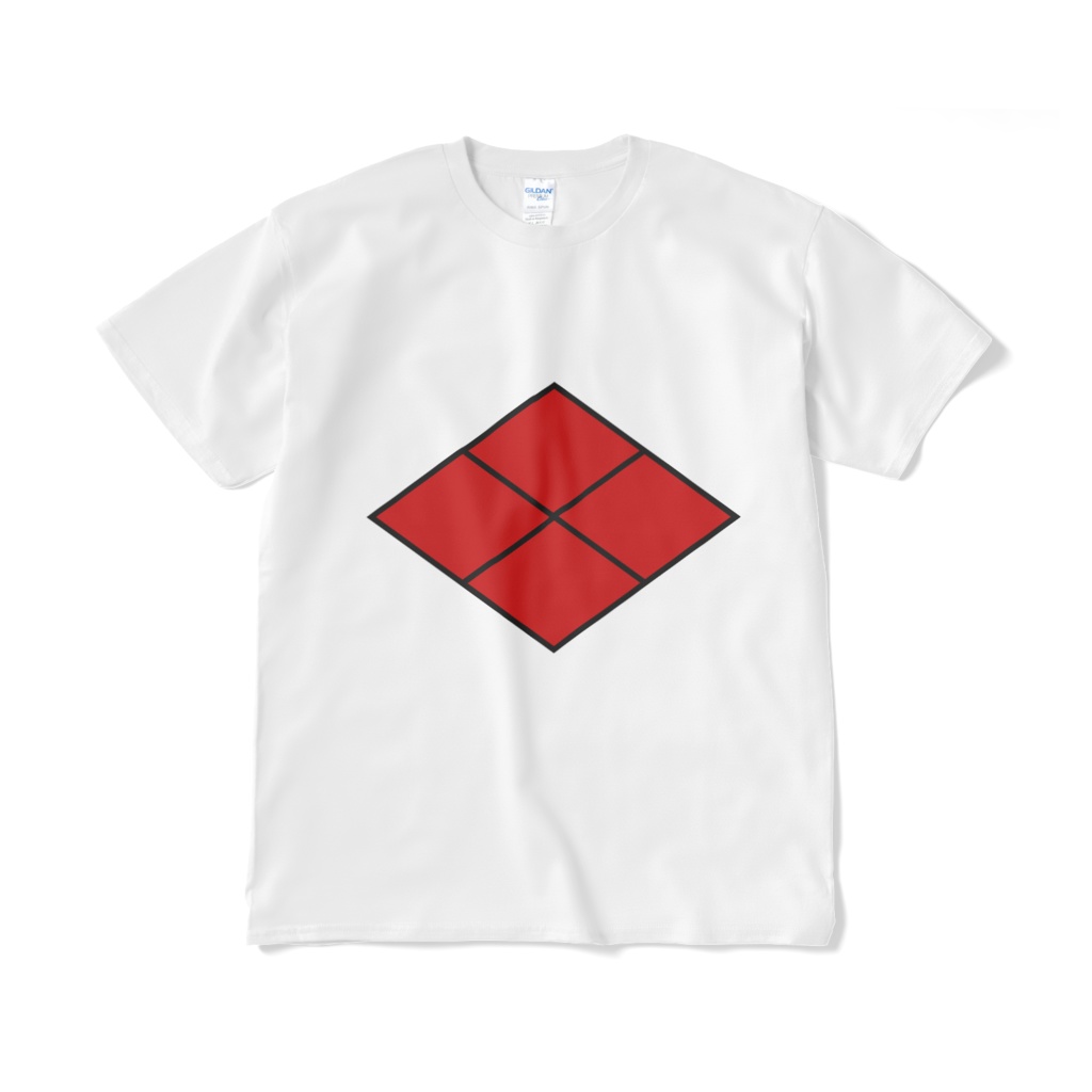 戦国武将 武田信玄 武田菱 白赤Tシャツ