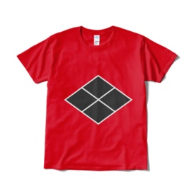 戦国武将 武田信玄 武田菱 赤黒Tシャツ