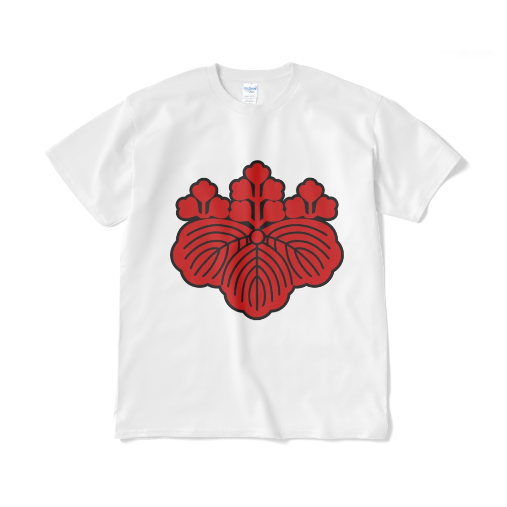 戦国武将 豊臣秀吉 織田信長 五三桐 白赤Tシャツ