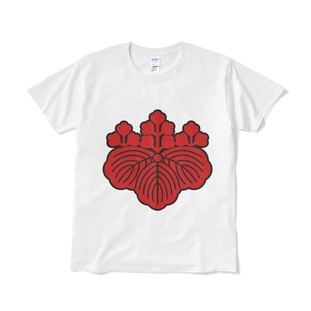 戦国武将 豊臣秀吉 織田信長 五三桐 白赤Tシャツ