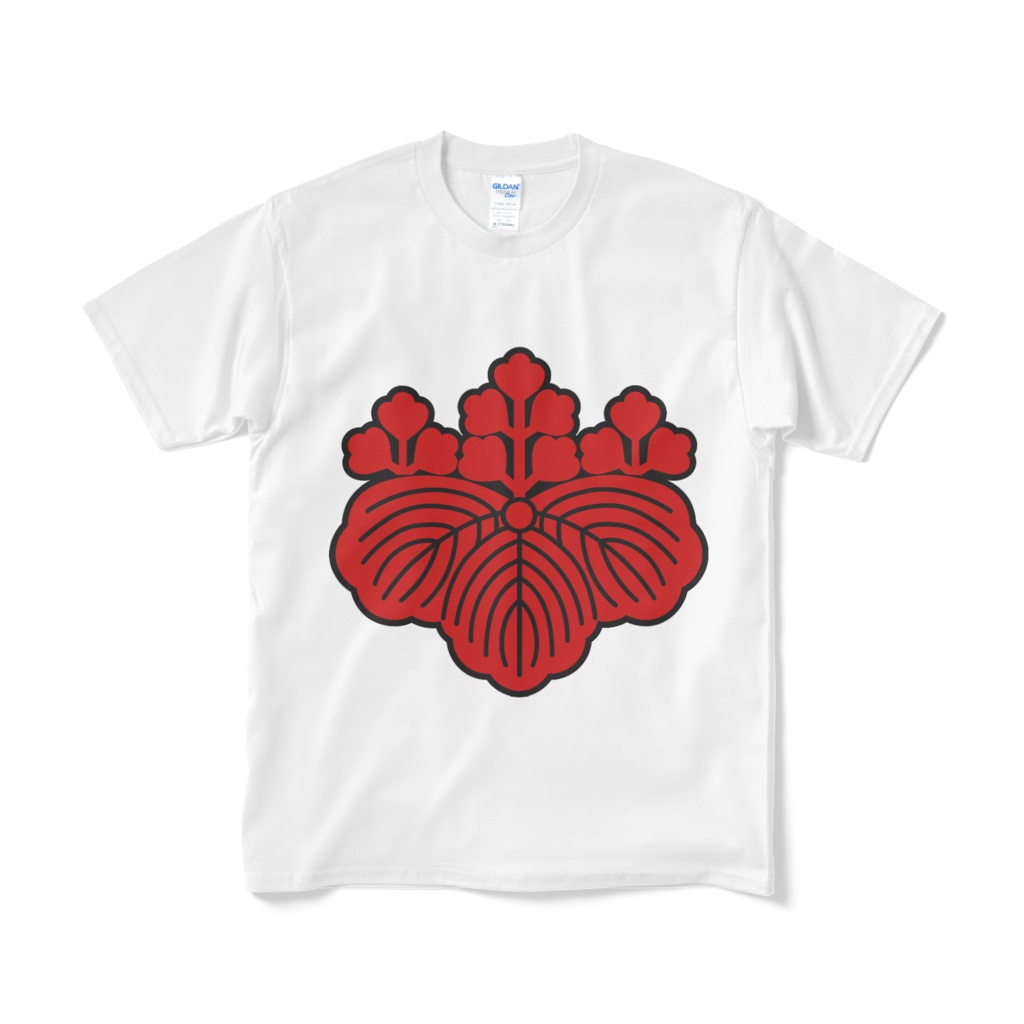 戦国武将 豊臣秀吉 織田信長 五三桐 白赤Tシャツ