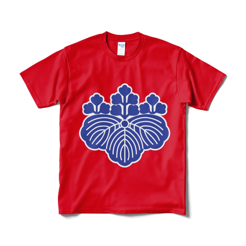 戦国武将 豊臣秀吉 織田信長 五三桐 赤青Tシャツ