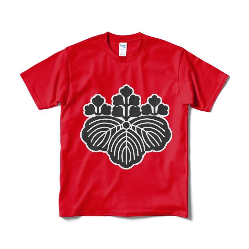 戦国武将 豊臣秀吉 織田信長 五三桐 赤黒Tシャツ