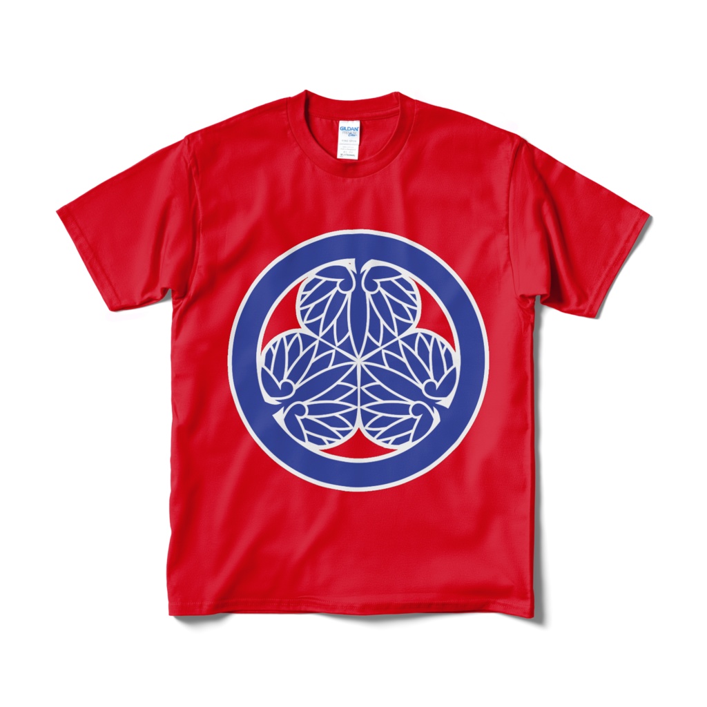 戦国武将 徳川家康 水戸黄門 三つ葉葵 赤青Tシャツ