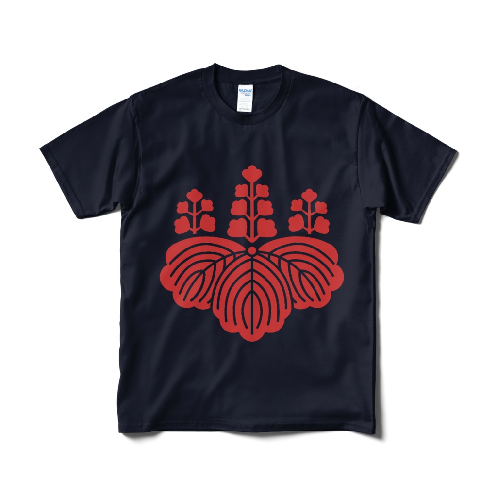 戦国武将 豊臣秀吉 豊臣秀頼 五七の桐 紺赤Tシャツ