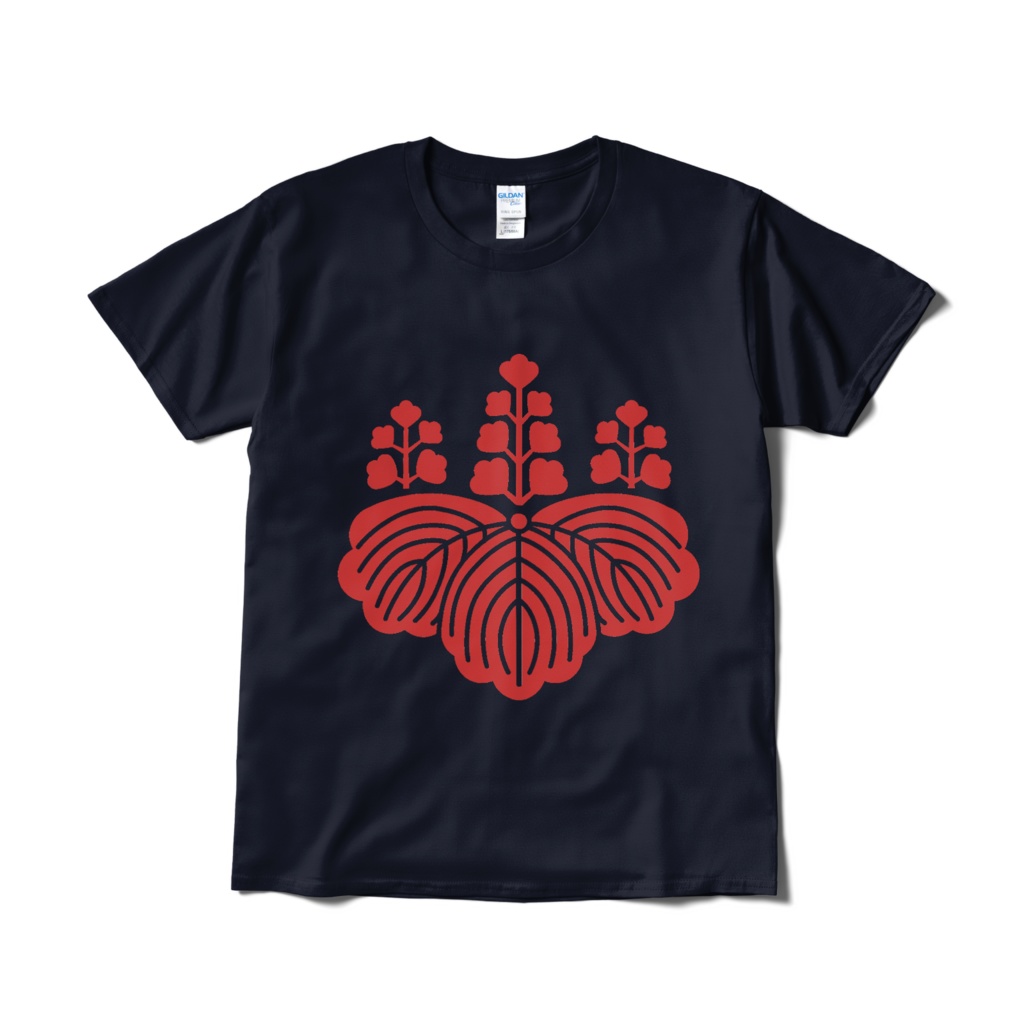 戦国武将 豊臣秀吉 豊臣秀頼 五七の桐 紺赤Tシャツ