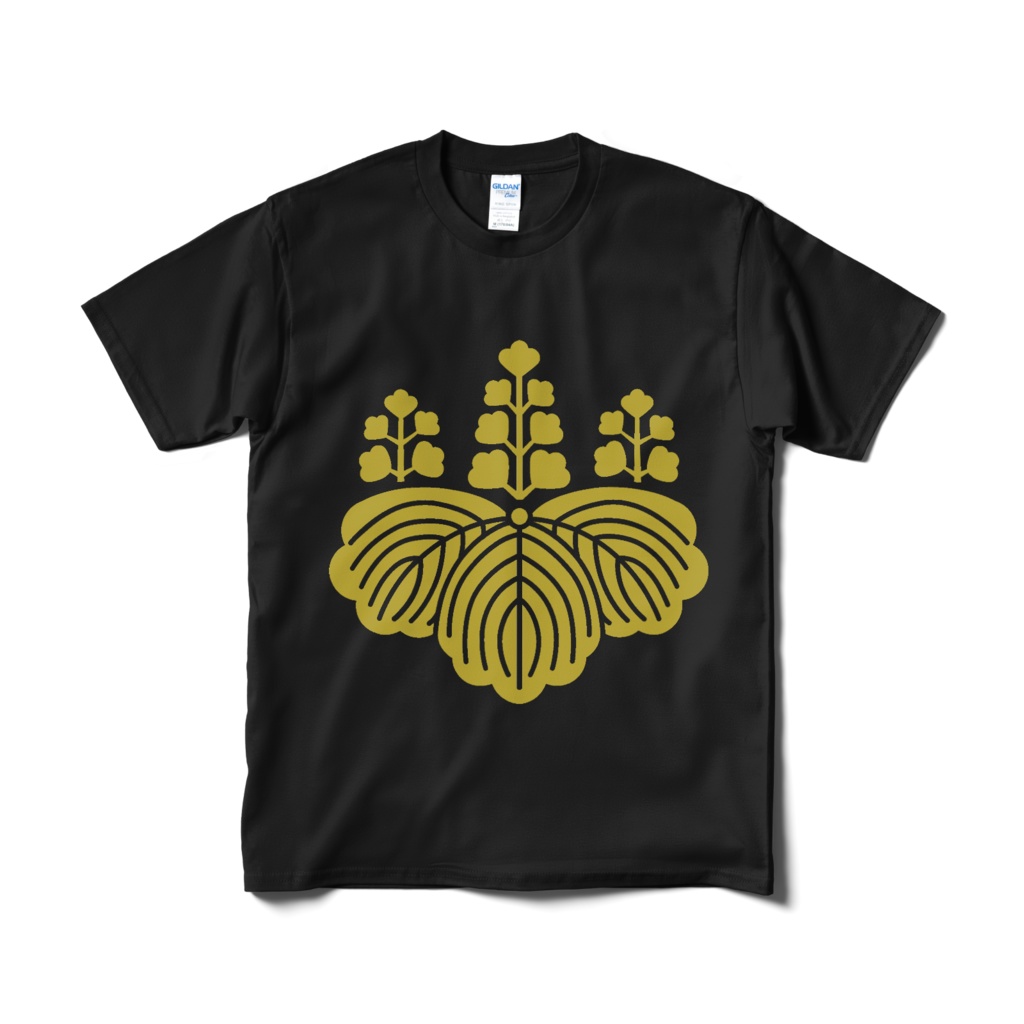 戦国武将 豊臣秀吉 豊臣秀頼 五七の桐 黒金Tシャツ