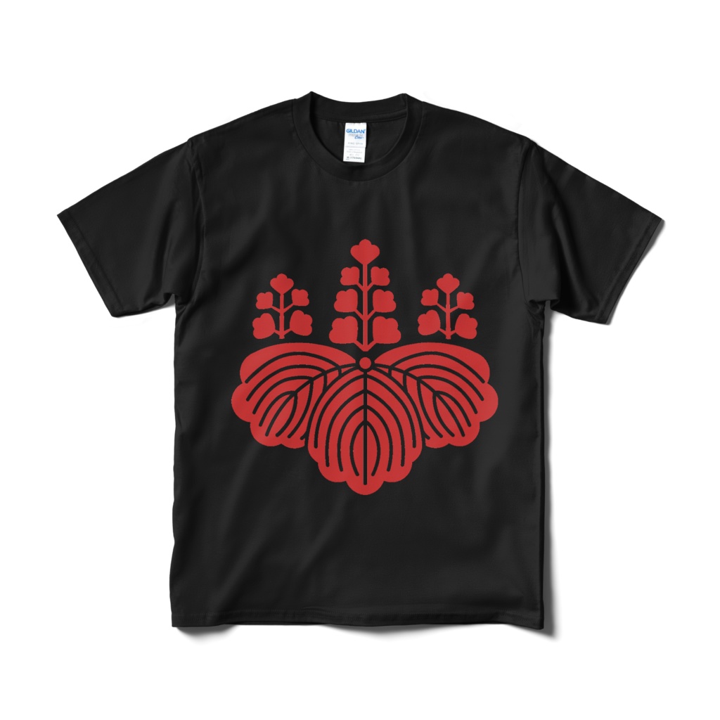 戦国武将 豊臣秀吉 豊臣秀頼 五七の桐 黒赤Tシャツ