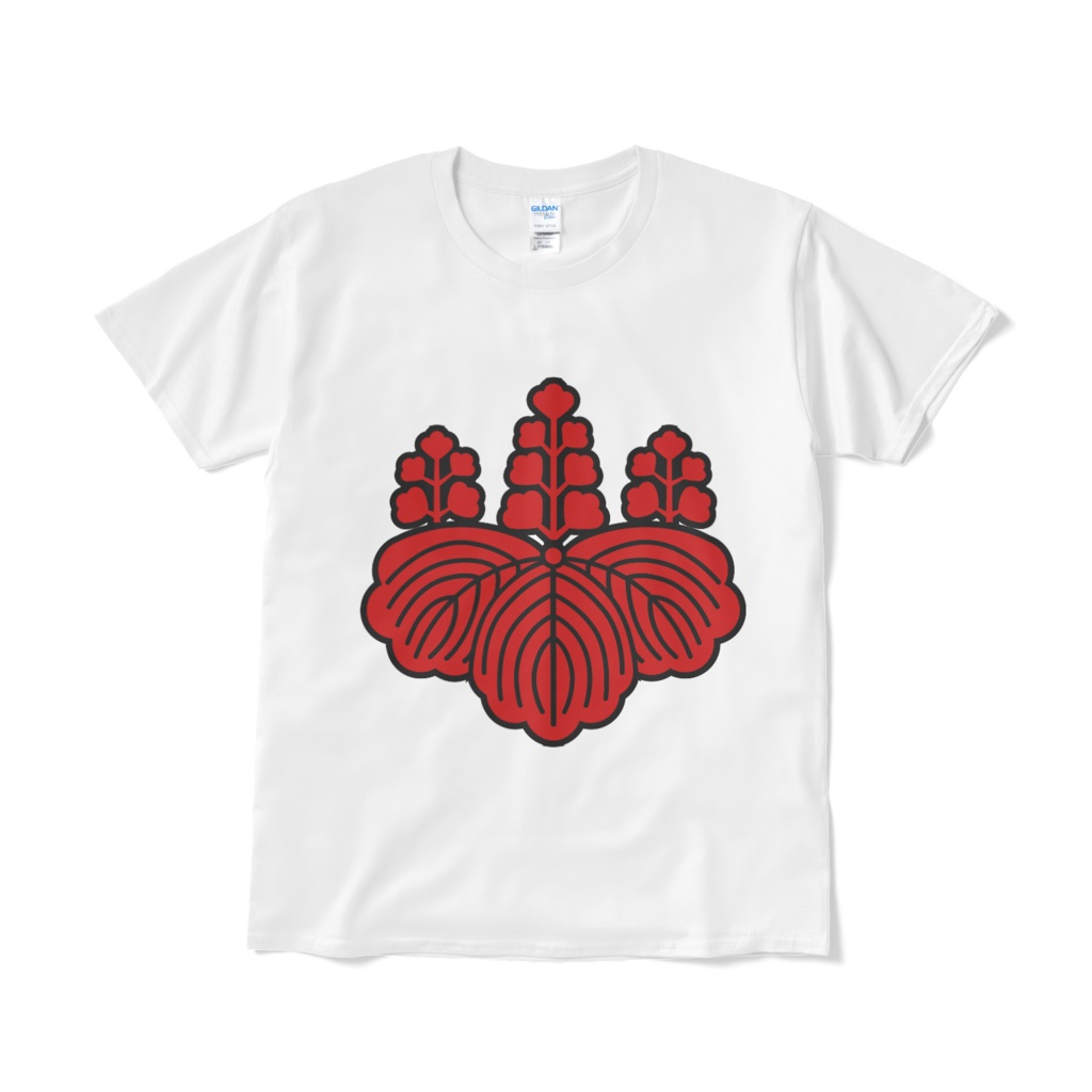 戦国武将 豊臣秀吉 豊臣秀頼 五七の桐 白赤Tシャツ