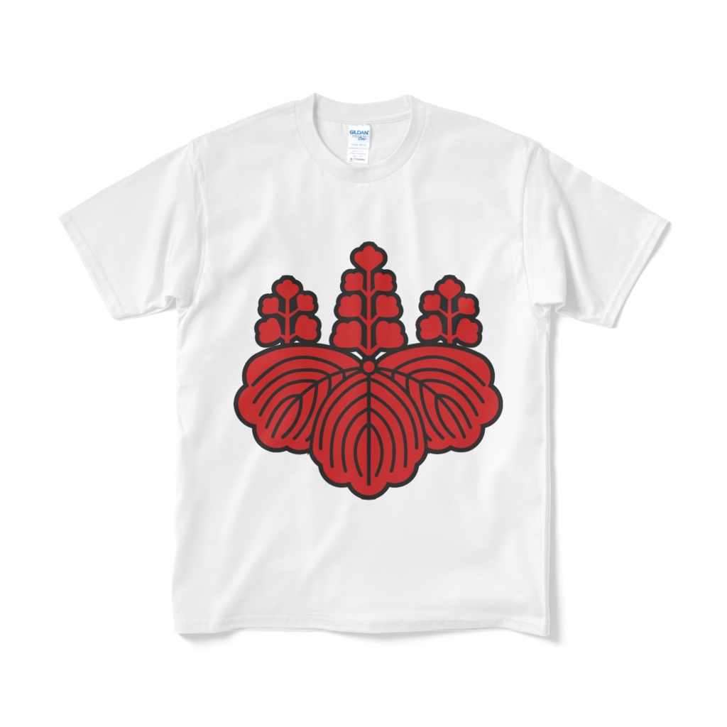 戦国武将 豊臣秀吉 豊臣秀頼 五七の桐 白赤Tシャツ