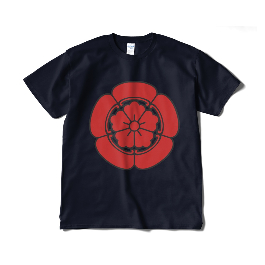 戦国武将 織田信長 織田木瓜 紺赤Tシャツ