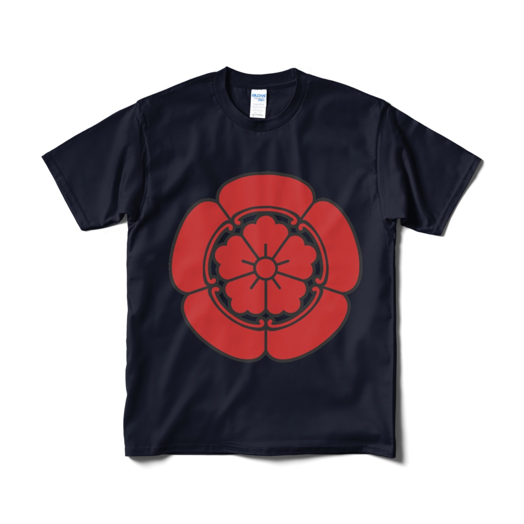 戦国武将 織田信長 織田木瓜 紺赤Tシャツ