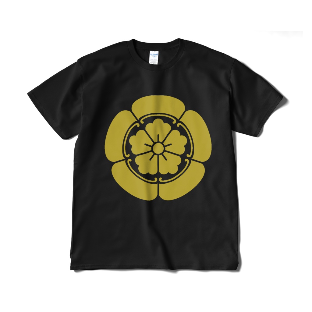 戦国武将 織田信長 織田木瓜 黒金Tシャツ