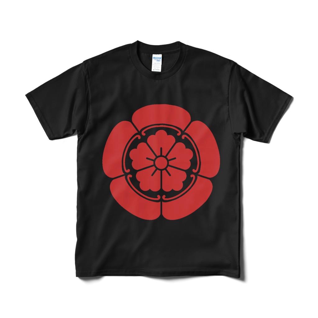 戦国武将 織田信長 織田木瓜 黒赤Tシャツ