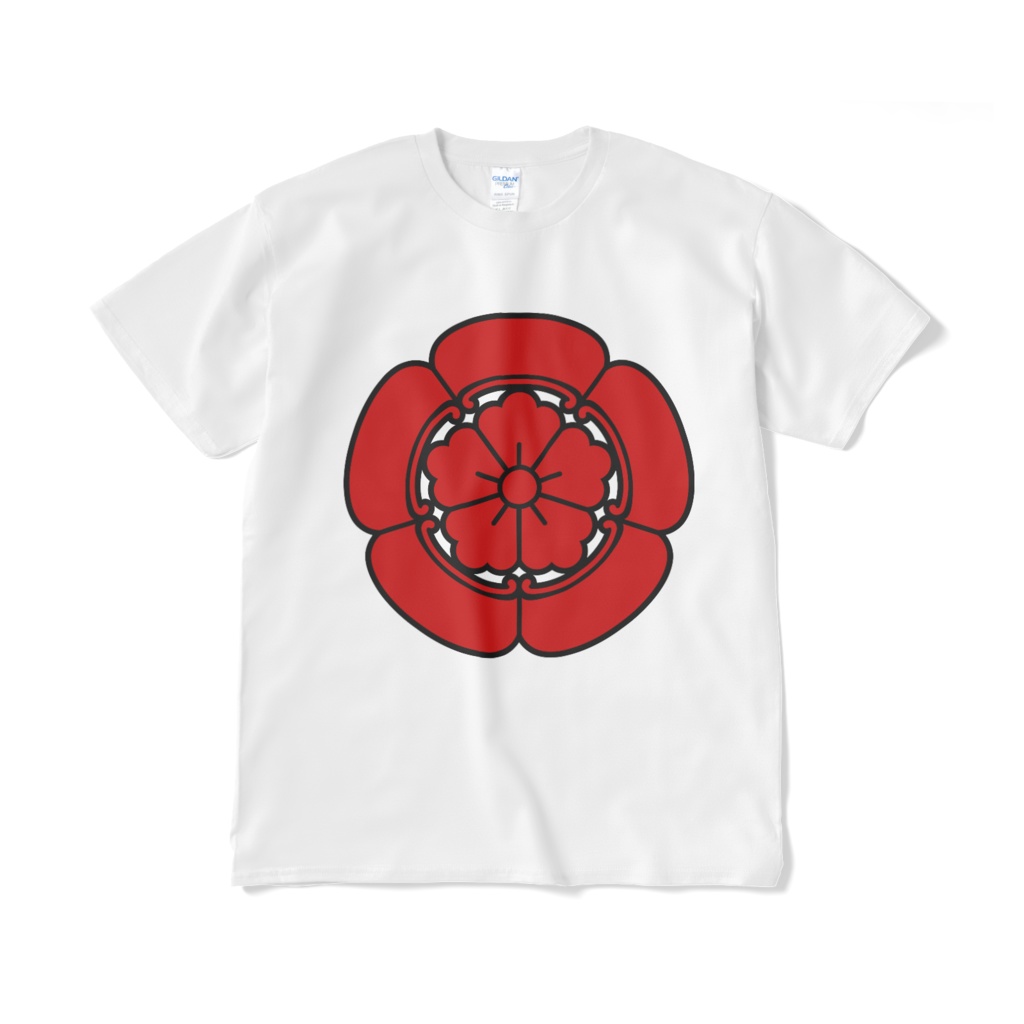 戦国武将 織田信長 織田木瓜 白赤Tシャツ