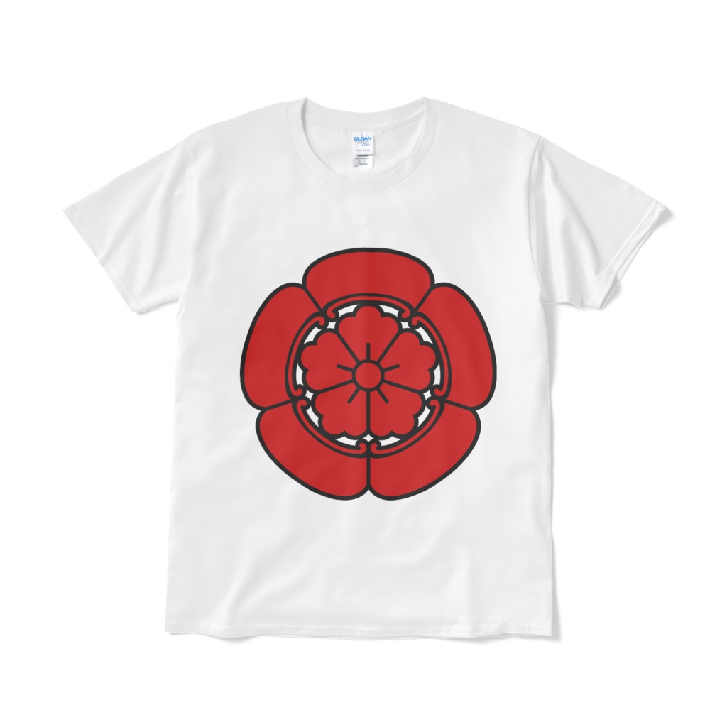 戦国武将 織田信長 織田木瓜 白赤Tシャツ