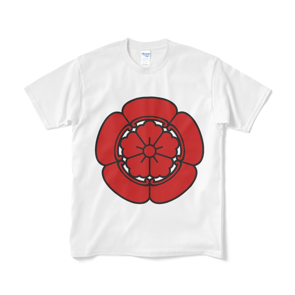 戦国武将 織田信長 織田木瓜 白赤Tシャツ