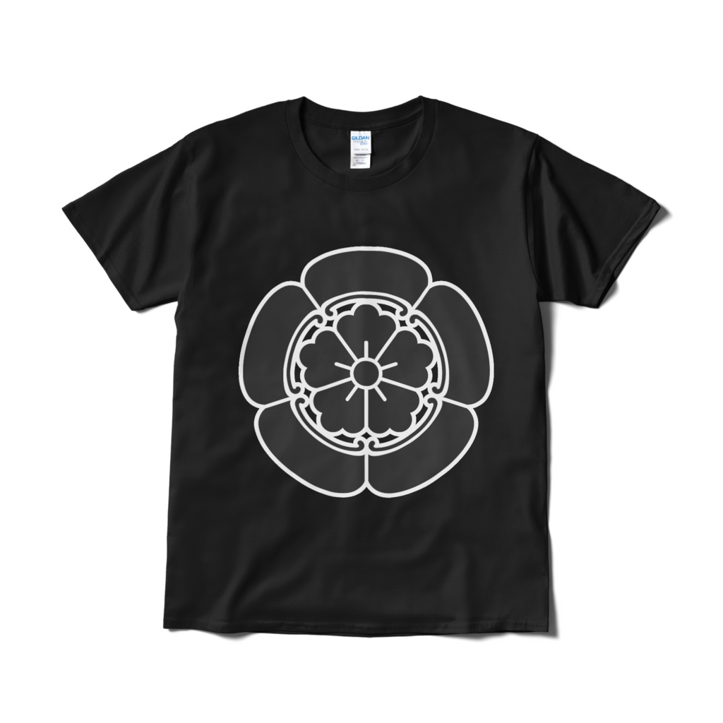 戦国武将 織田信長 織田木瓜 黒白Tシャツ