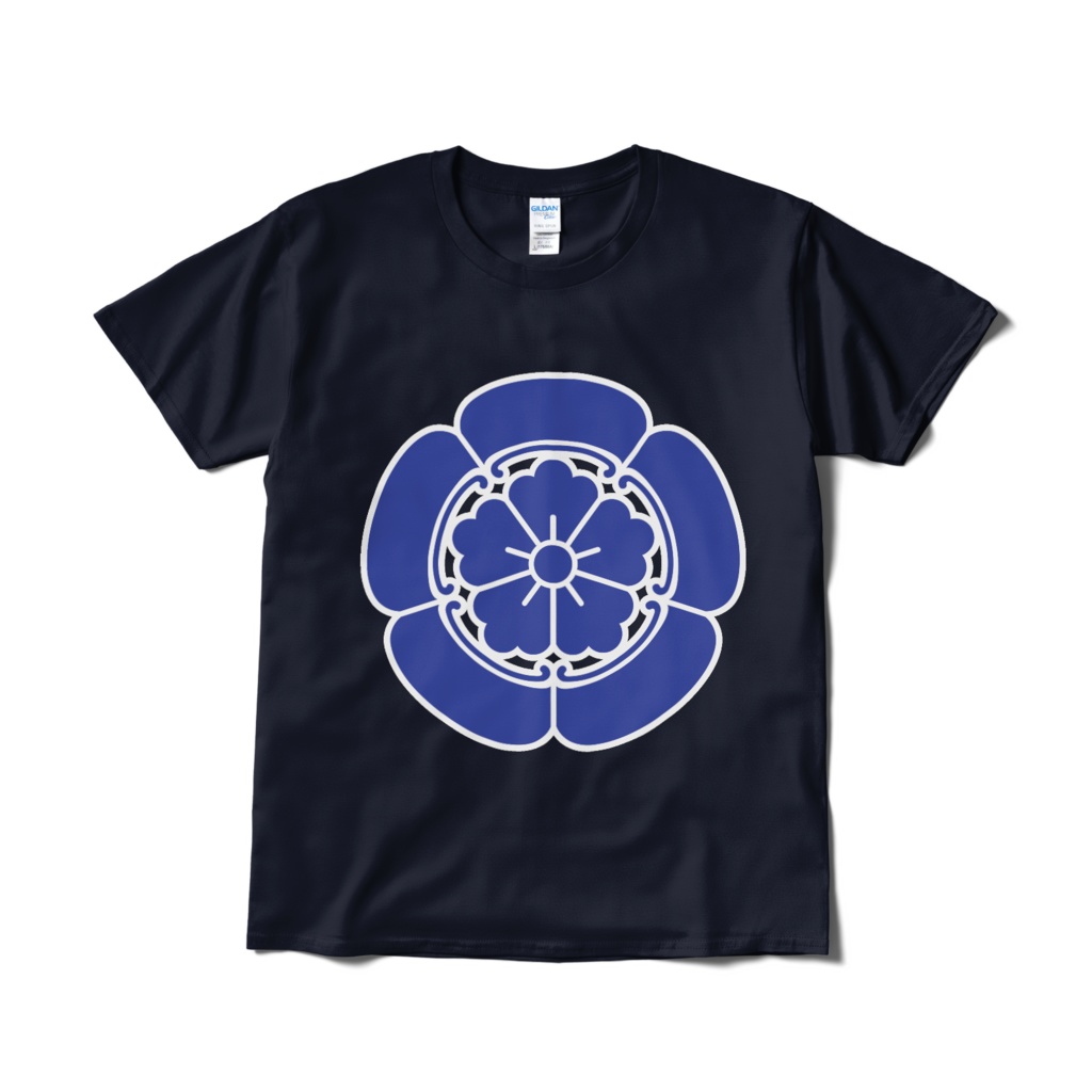 戦国武将 織田信長 織田木瓜 紺青Tシャツ