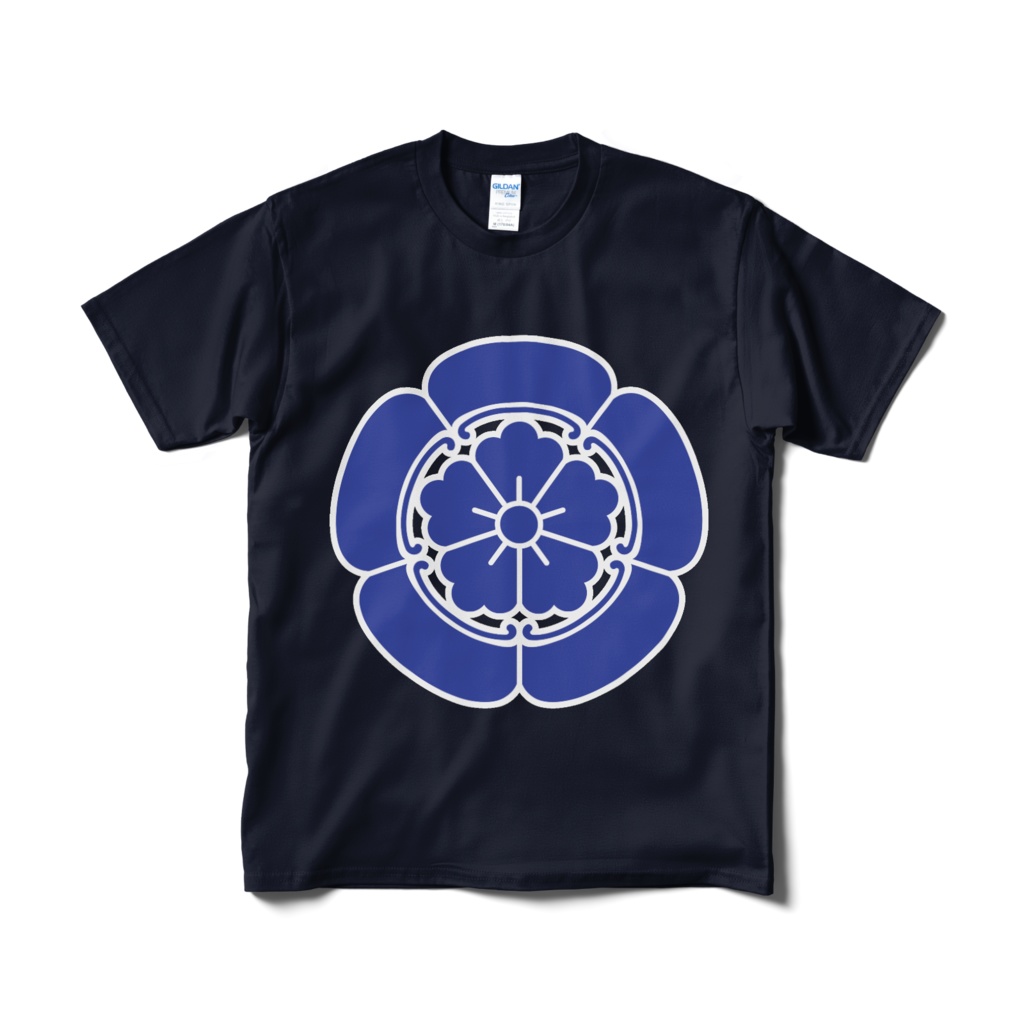 戦国武将 織田信長 織田木瓜 紺青Tシャツ