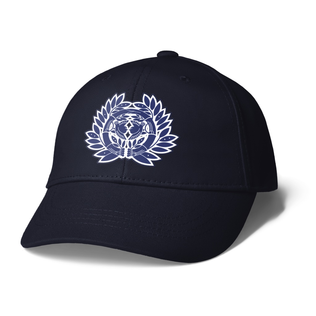 伊達政宗 家紋 竹に雀 キャップ 紺に青