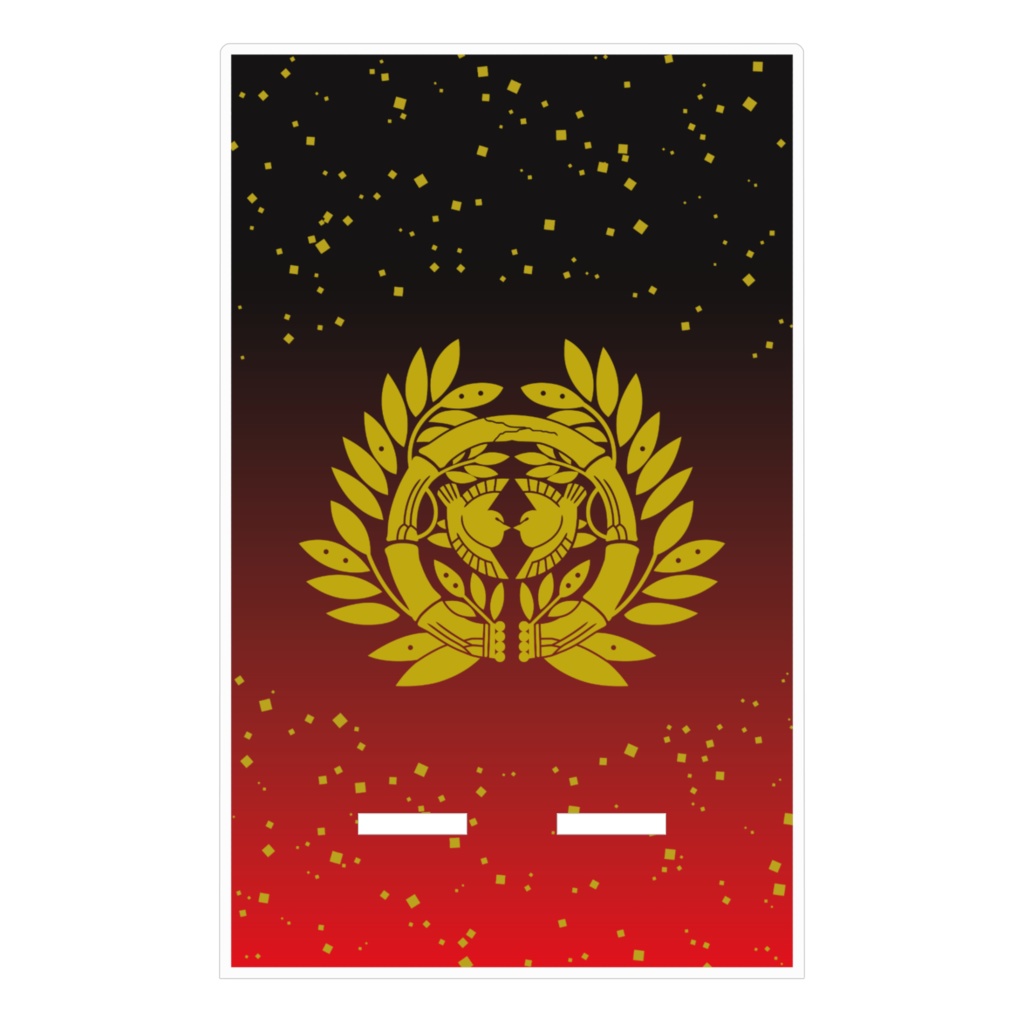 スマホスタンド 伊達政宗家紋 竹に雀 赤に金粉