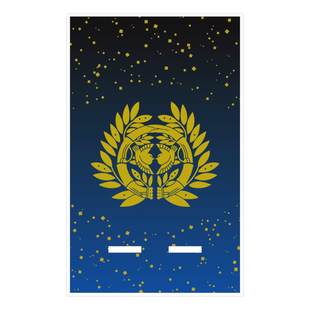 スマホスタンド 伊達政宗家紋 竹に雀 青に金粉