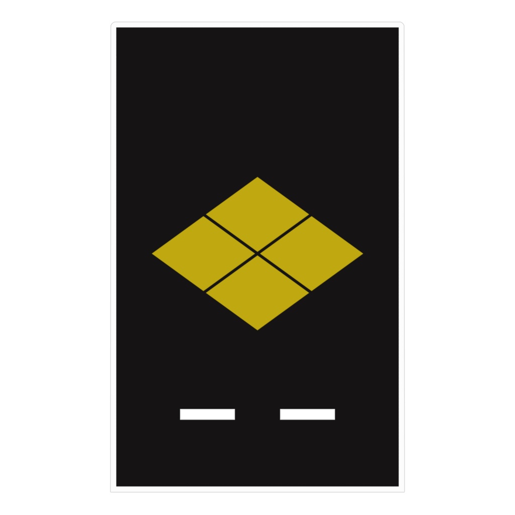 スマホスタンド 武田信玄家紋 武田菱 黒に金